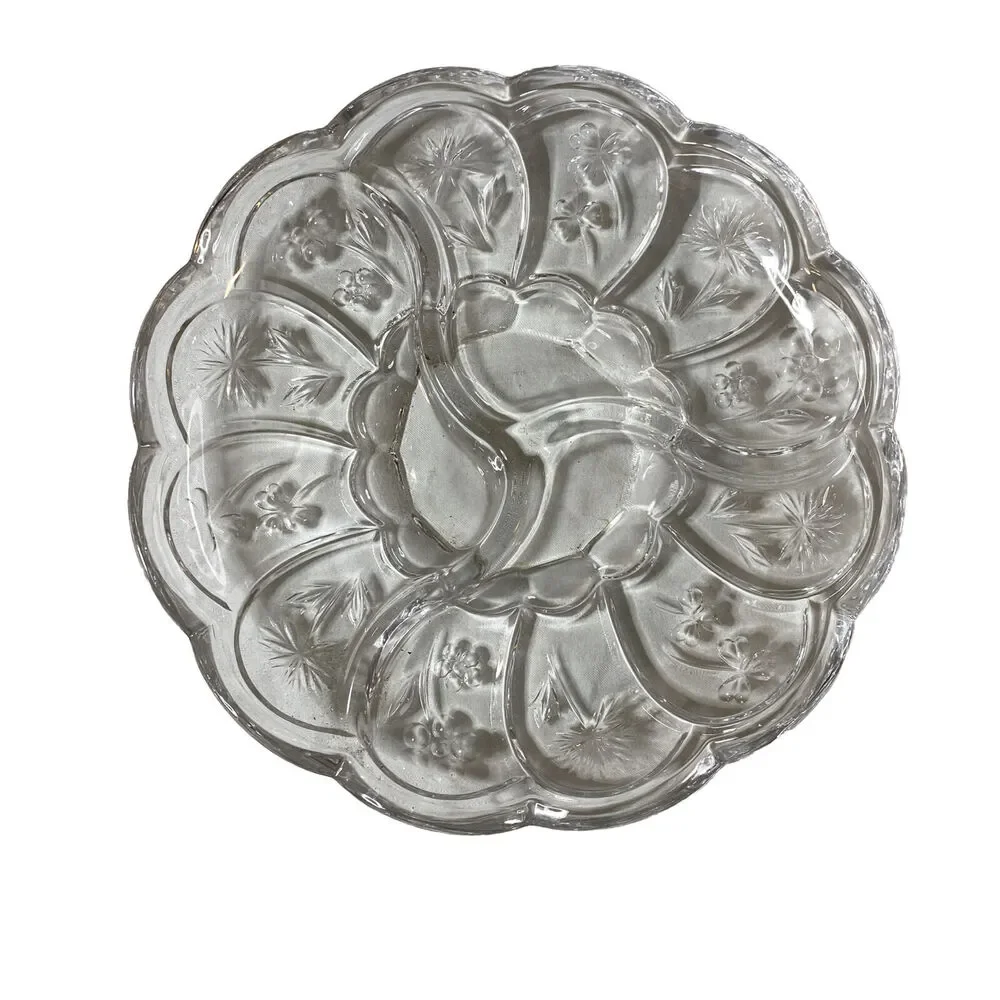Studio‎ Crystal Cassandra Collection Fine Crystal Divided 3 Dish 9